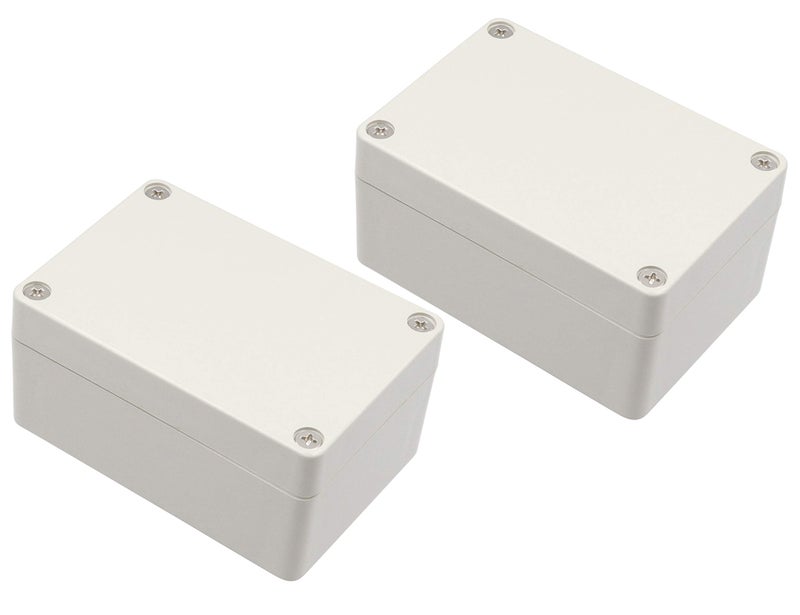 LBY 2-Pack Waterproof and Dustproof IP65 ABS Plastic Junction Box, Universal Outdoor Electrical Project Enclosure, 100Ã—68Ã—50mm (3.94"Ã—2.64"Ã—1.97"), (Gray-White) - Image 1